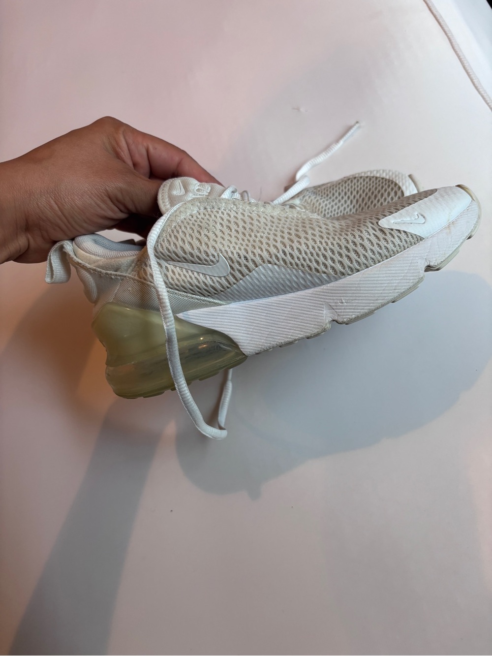 Nike Kids White Air Max 270 Mesh Sneaker